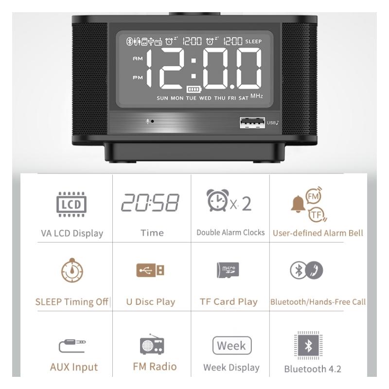 Boxa Bluetooth Ceas Radio Mega Bass X7