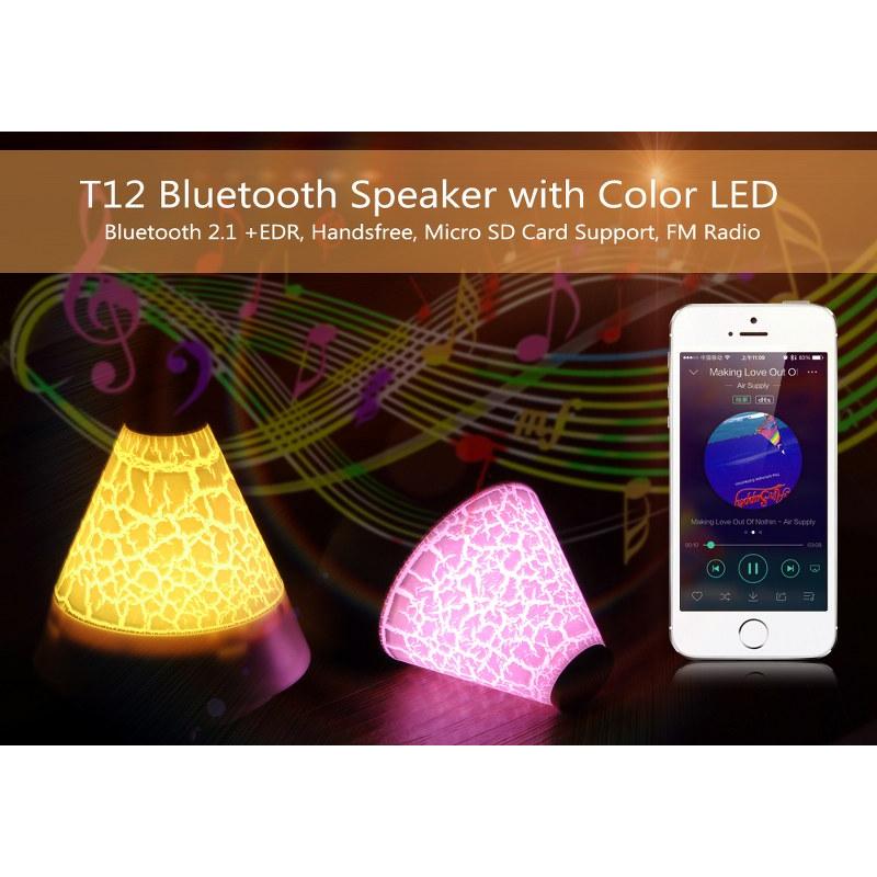 Boxa portabila bluetooth, radio FM, veioza LED