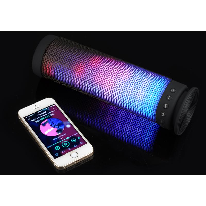 Boxa portabila Bluetooth Stereo cu LED-uri multicolore