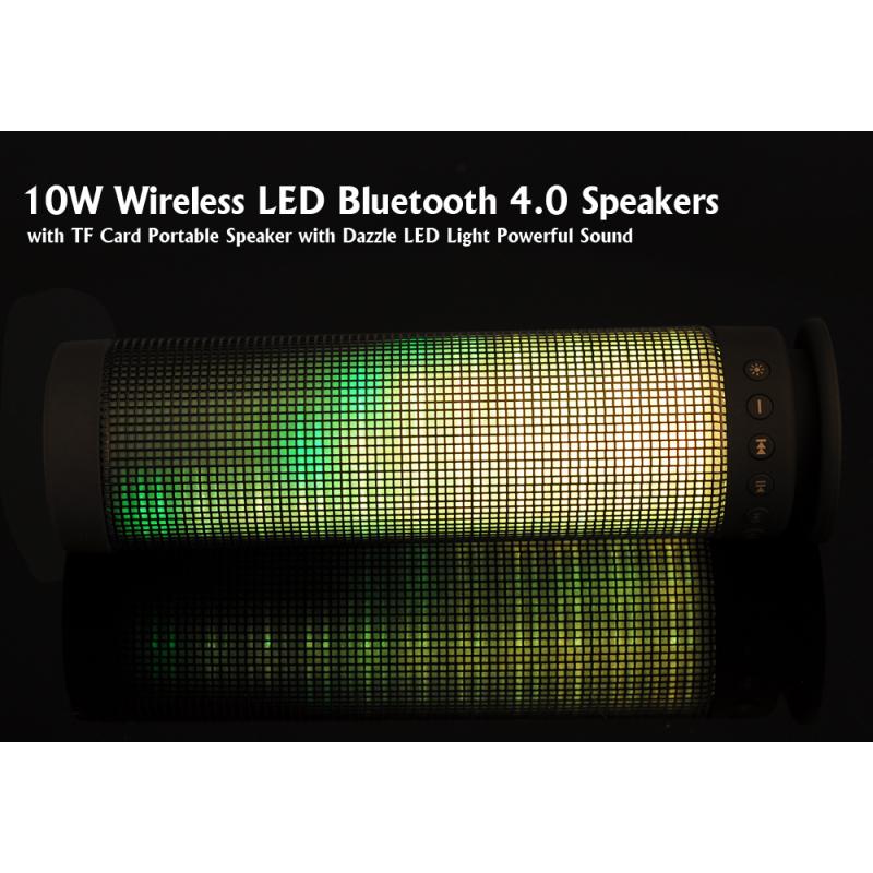 Boxa portabila Bluetooth Stereo cu LED-uri multicolore