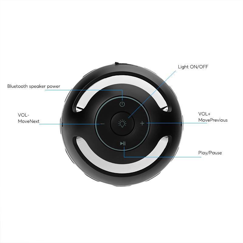 Boxa portabila Bluetooth cu LED Bonfire