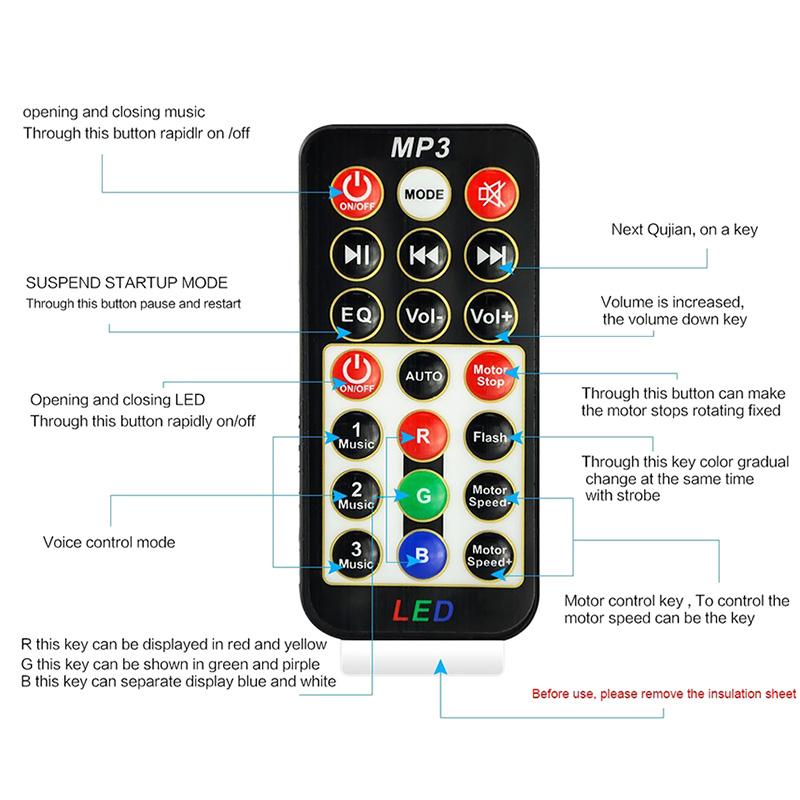 Glob disco audio bluetooth cu telecomanda