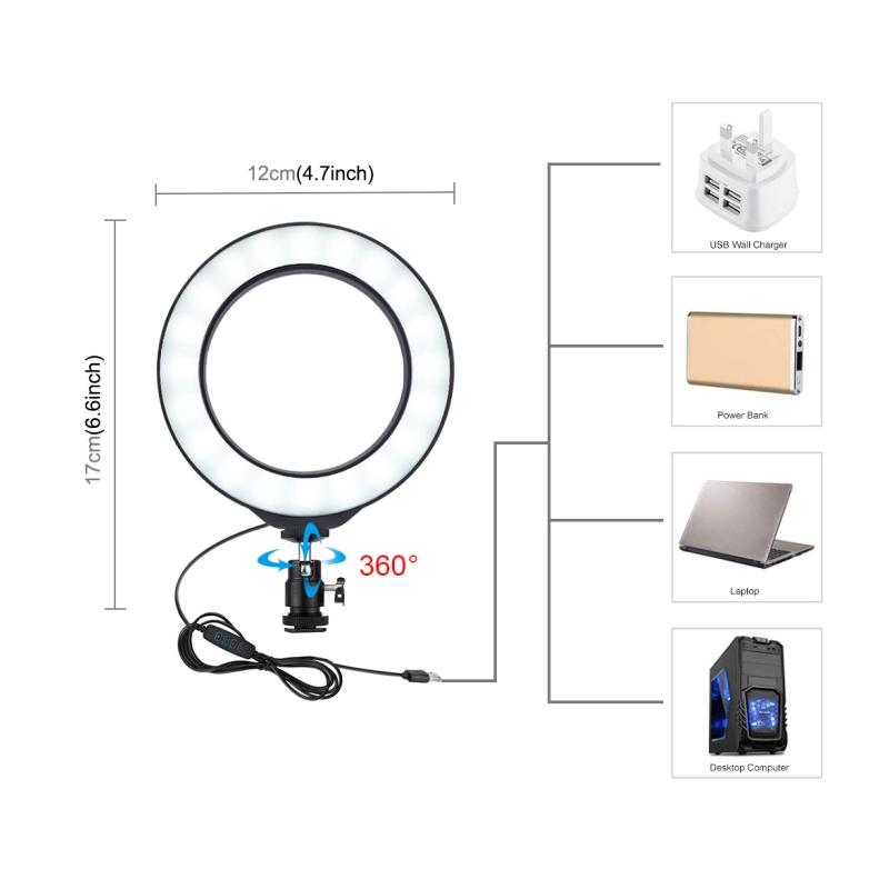 Kit profesional pentru vlogging cu LED circular