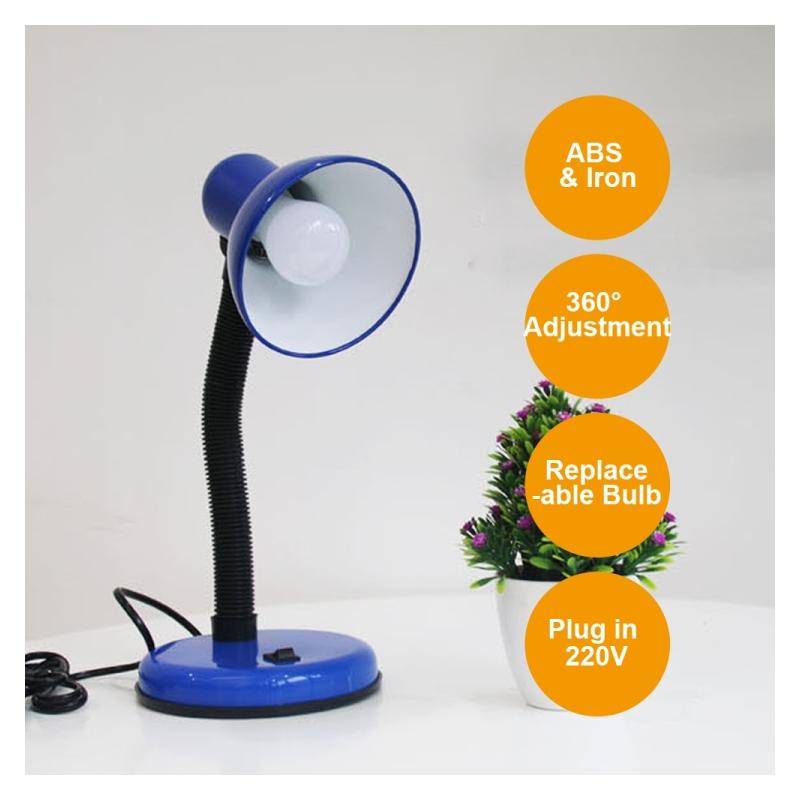 Lampa de birou clasica din metal cu brat flexibil