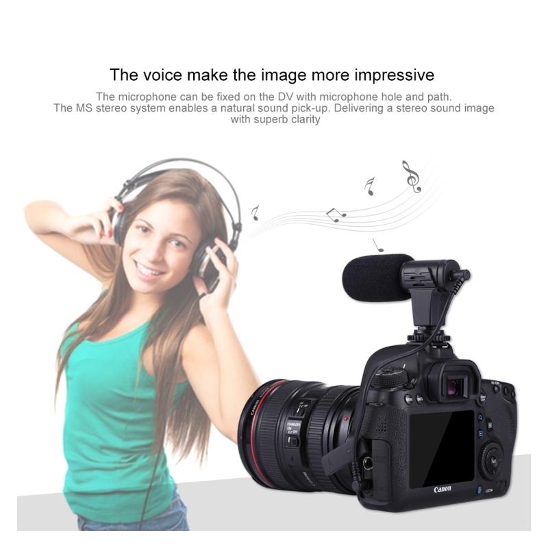 Microfon stereo pentru smartphone, vlogging