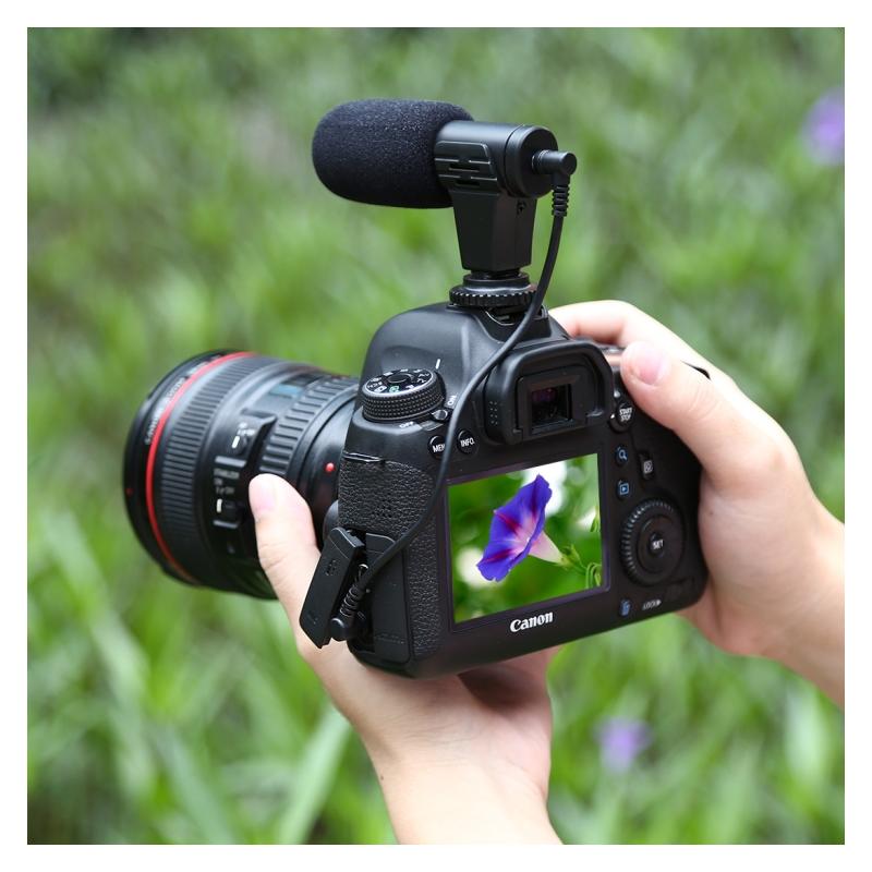 Microfon stereo pentru smartphone, vlogging