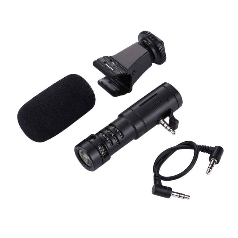 Microfon stereo pentru smartphone, vlogging