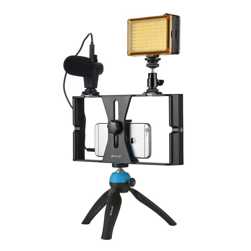 Microfon stereo pentru smartphone, vlogging