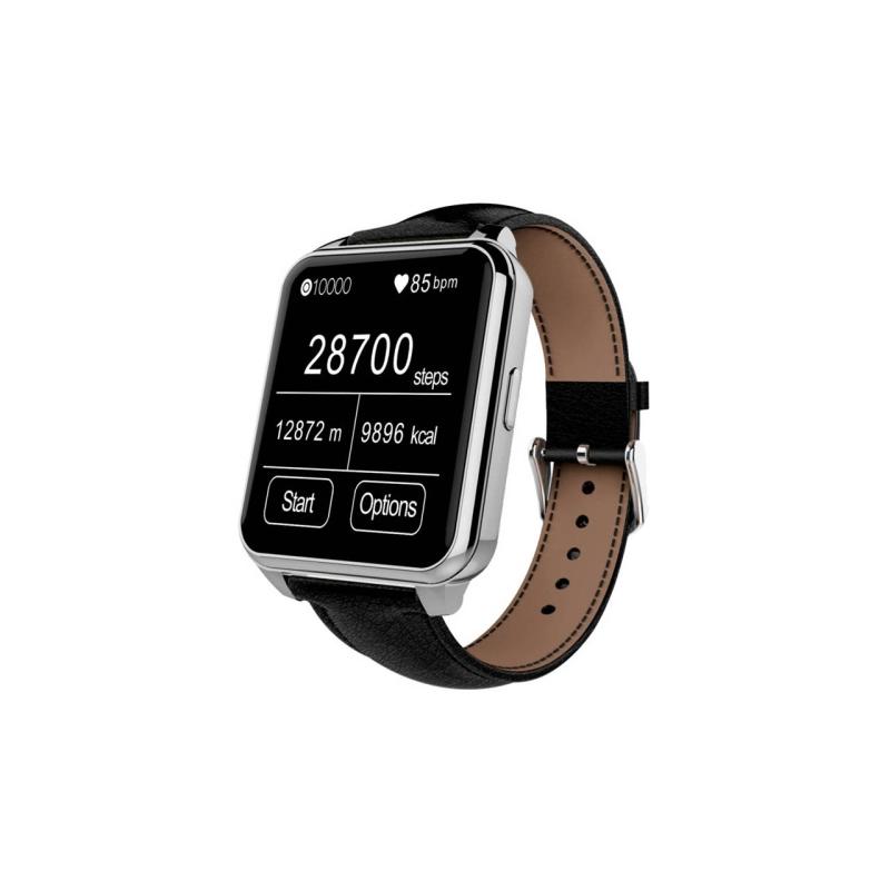 Smartwatch IPS 360 grade, curea piele, ultima generatie, waterproof