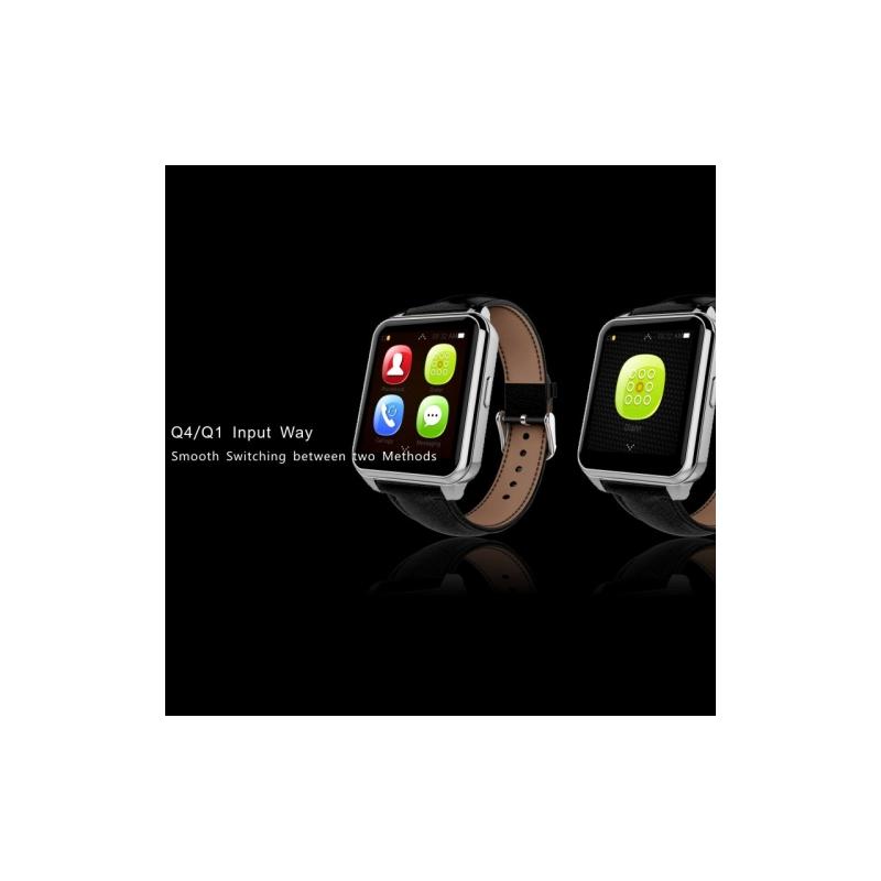 Smartwatch IPS 360 grade, curea piele, ultima generatie, waterproof