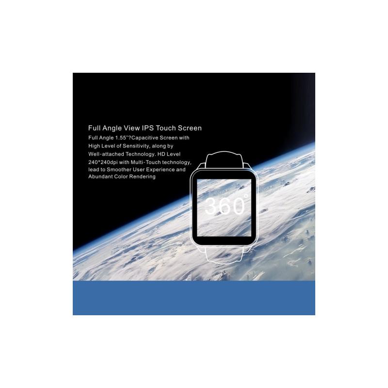 Smartwatch IPS 360 grade, curea piele, ultima generatie, waterproof