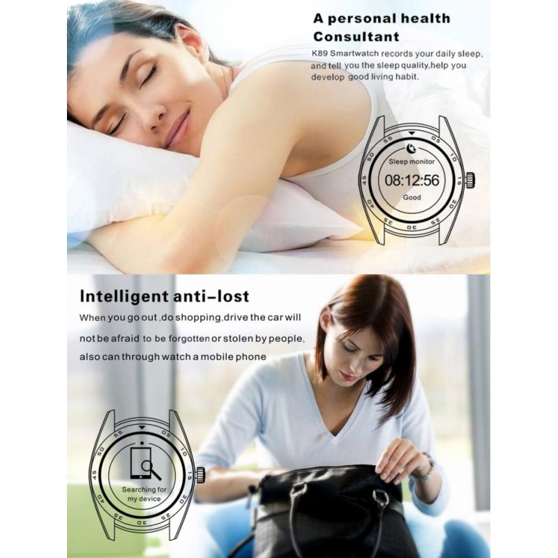 Smartwatch K89 Monitor Cardiac, Pedometru, Anti Lost, Sleep Monitor