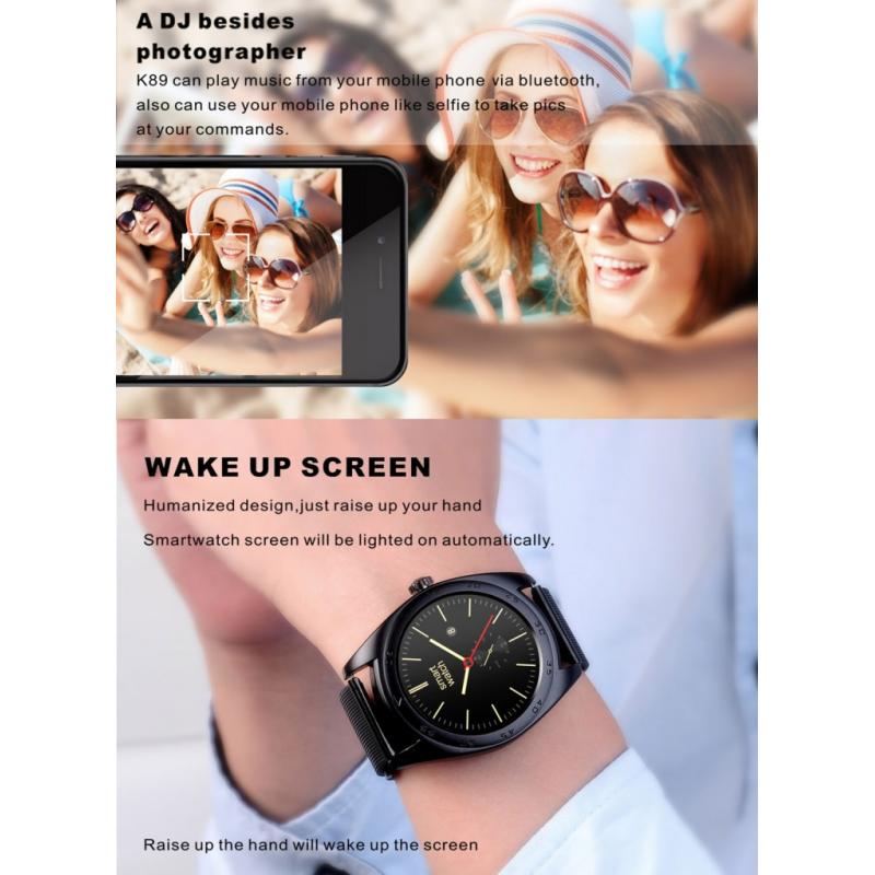 Smartwatch K89 Monitor Cardiac, Pedometru, Anti Lost, Sleep Monitor