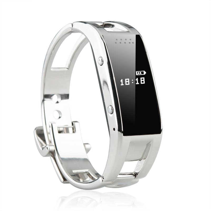 SmartWatch cu bluetooth 3.0, pedometru, metalic