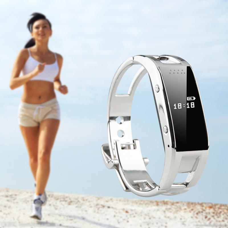 SmartWatch cu bluetooth 3.0, pedometru, metalic