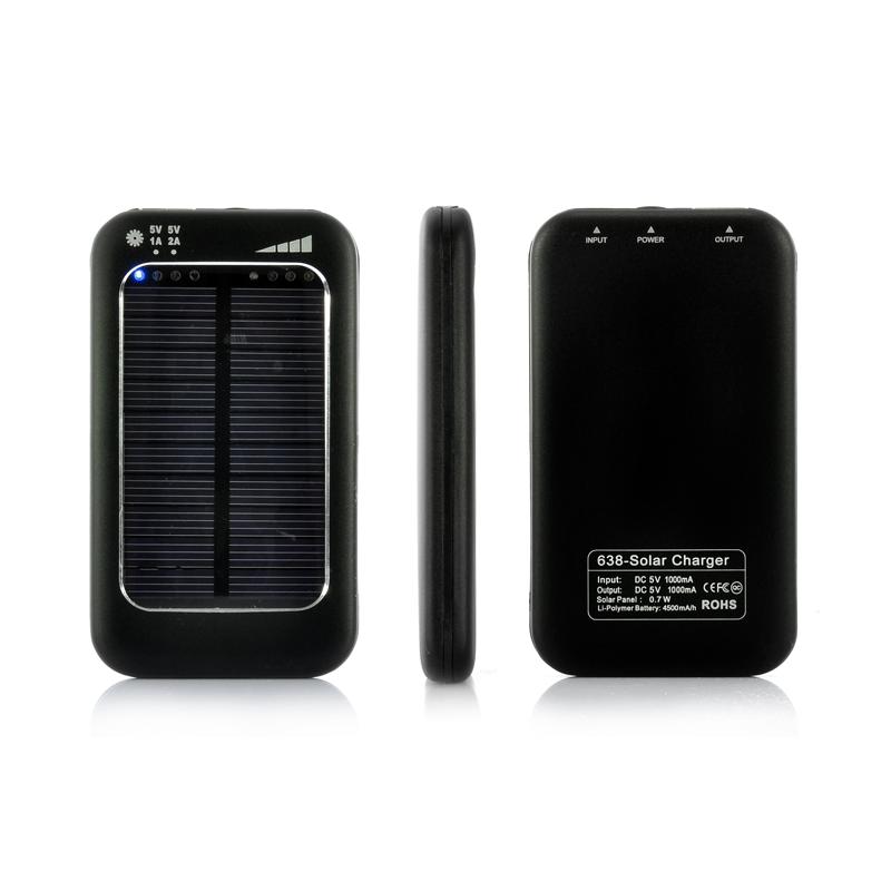 Acumulator extern solar, powerbank 4500 mAh