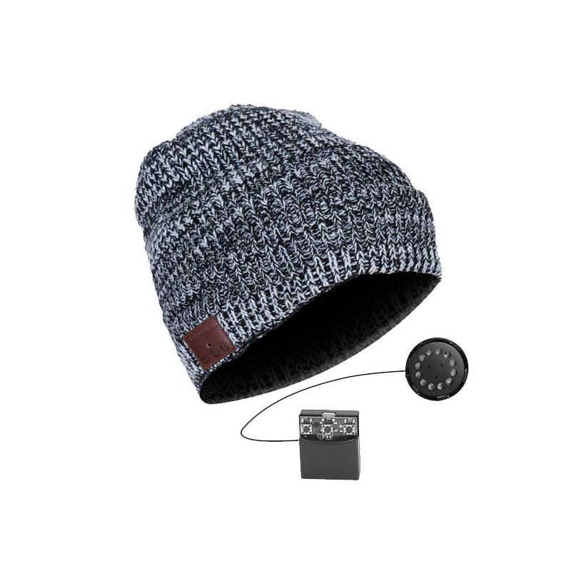 Caciula gri cu casti bluetooth unisex H031B