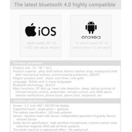 Smartwatch Elegant Color Pedometru Senzor Cardiac Bluetooth IP67 Maro