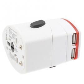 Adaptor de priza universal pentru calatorii, 2 USB-uri