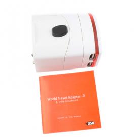 Adaptor de priza universal pentru calatorii, 2 USB-uri