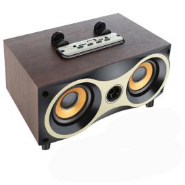 Boxa audio bluetooth cu incinta din lemn