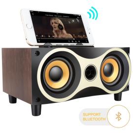 Boxa audio bluetooth cu incinta din lemn