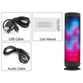 Boxa portabila Bluetooth Stereo cu LED-uri multicolore