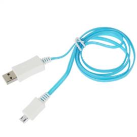 Cablu USB microUSB cu LEDuri albastre