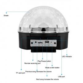Glob disco audio bluetooth cu telecomanda