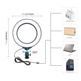 Kit profesional pentru vlogging cu LED circular