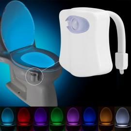 Lampa LED multicolora pentru toaleta cu senzor de miscare