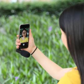 Microfon stereo pentru smartphone, vlogging