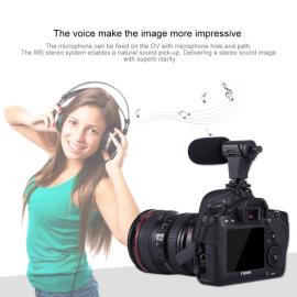 Microfon stereo pentru smartphone, vlogging