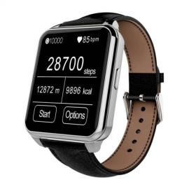 Smartwatch IPS 360 grade, curea piele, ultima generatie, waterproof