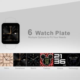 Smartwatch IPS 360 grade, curea piele, ultima generatie, waterproof