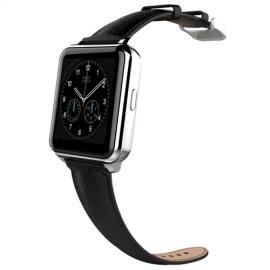 Smartwatch IPS 360 grade, curea piele, ultima generatie, waterproof