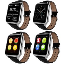 Smartwatch IPS 360 grade, curea piele, ultima generatie, waterproof