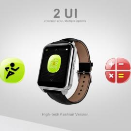 Smartwatch IPS 360 grade, curea piele, ultima generatie, waterproof