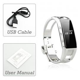 SmartWatch cu bluetooth 3.0, pedometru, metalic