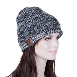 Caciula gri cu casti bluetooth unisex H031B