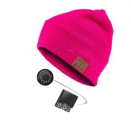Caciula beanie cu casti bluetooth unisex H001B roz
